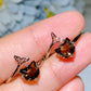 Cooper Silver Plated Smoky Quartz Cat Head Ring Crystal Healing Bulk Wholesale