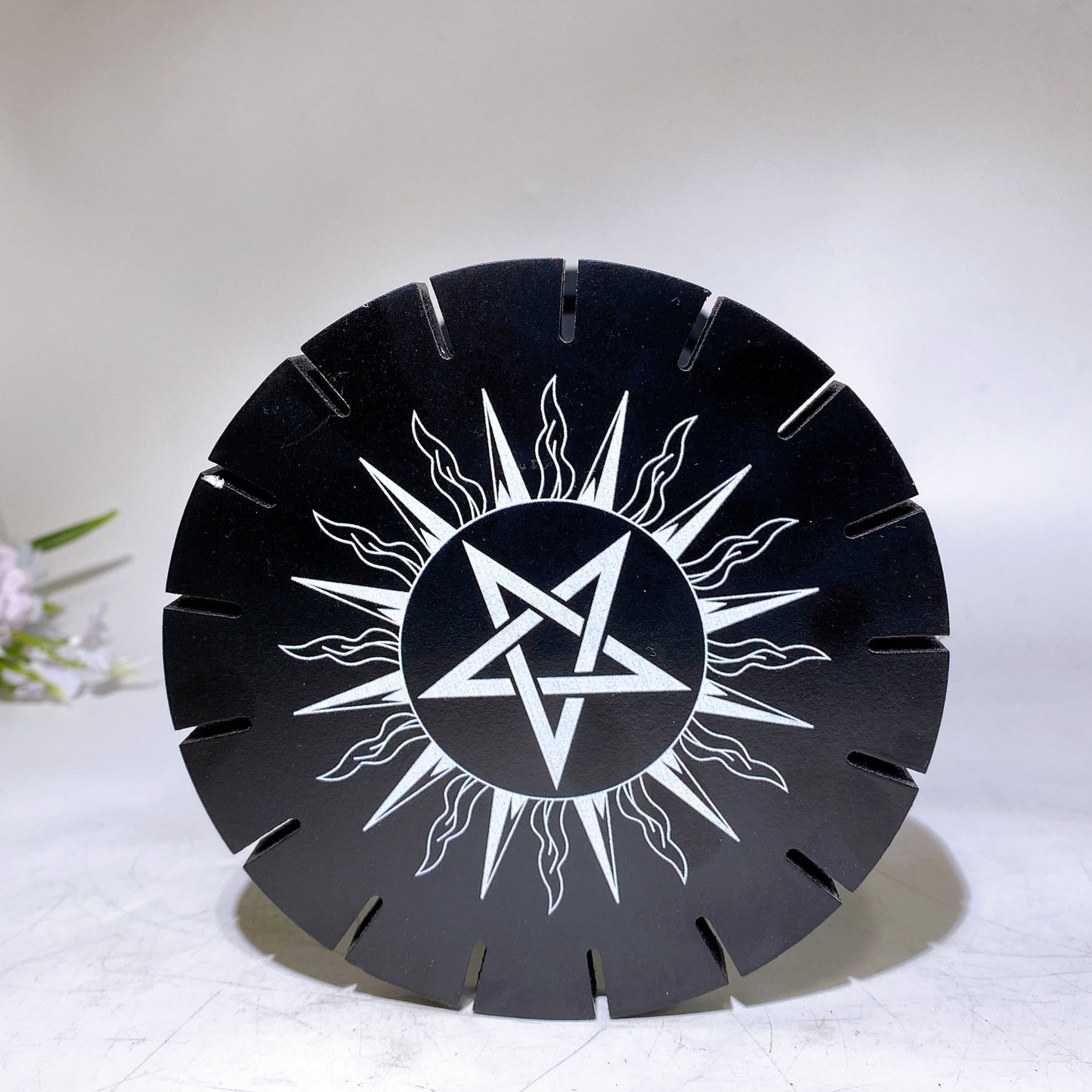 Black Wooden Pedulum Display Stand Crystal Healing Bulk Wholesale