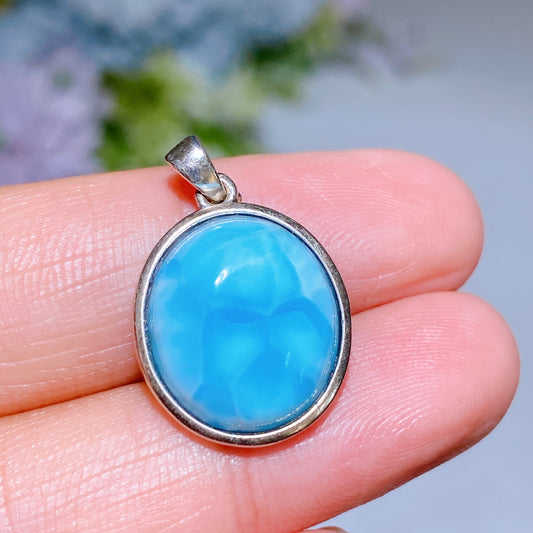 925 Silver Larimar Earrings Necklace Crystal Healing Bulk Wholesale