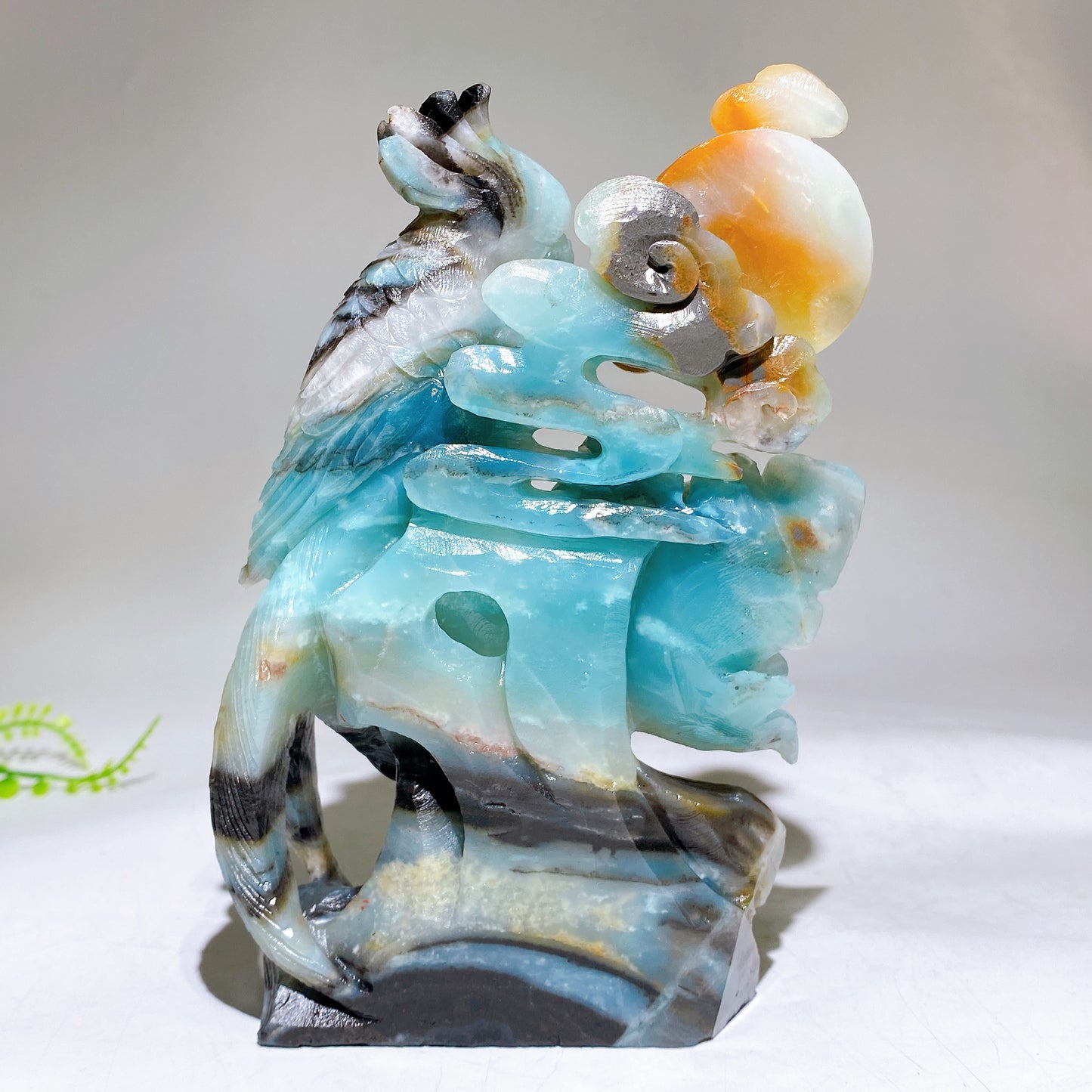 Hand Carved Unique Natural Caribbean Calcite Parrot Peony Cloud Free Form Crystal Healing Bulk Wholesale