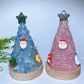 17.5cm Crystal Chips Christmas Tree Shape Lamp with Wooden Base Bulk Wholesale