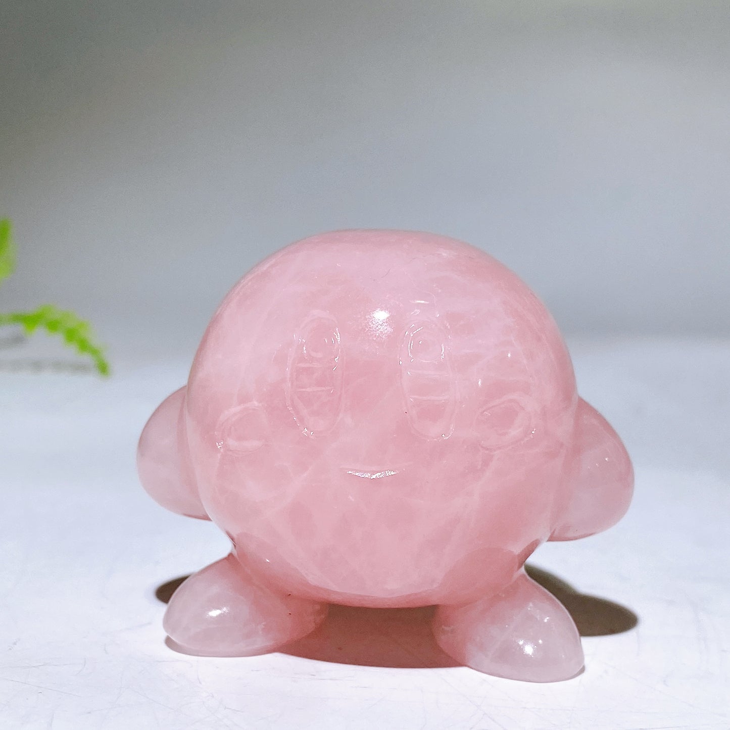 1.7"-1.9" Rose Quartz Kirby Jigglypuff Carving Crystal Healing Bulk Wholesale