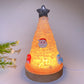 17.5cm Crystal Chips Christmas Tree Shape Lamp with Wooden Base Bulk Wholesale