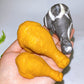 Natural Yellow Jade Shell Stone Chicken Leg Carving Crystal Healing Bulk Wholesale