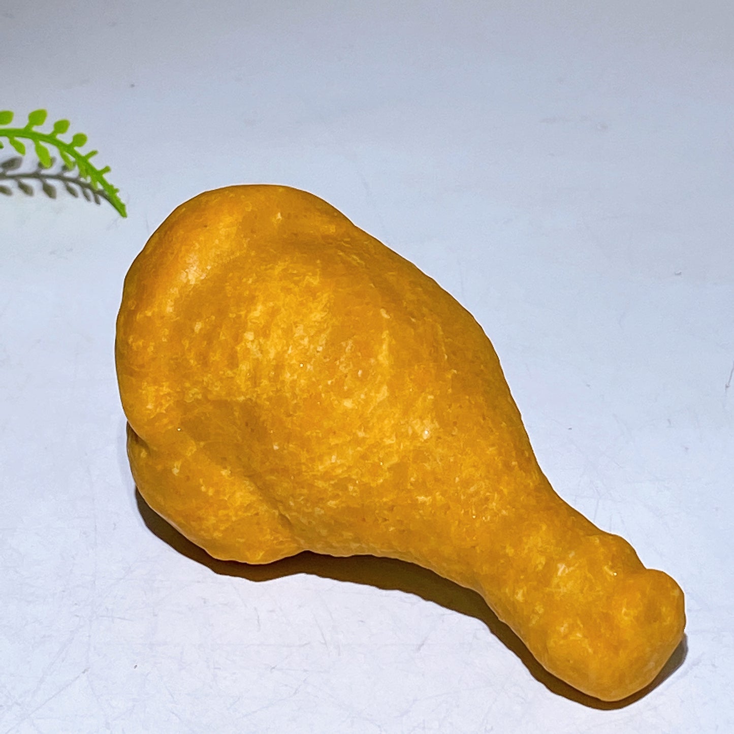 Natural Yellow Jade Shell Stone Chicken Leg Carving Crystal Healing Bulk Wholesale