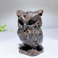 3.1" Natural Black Obsidian Yooperlite Owl Carving Crystal Healing Bulk Wholesale