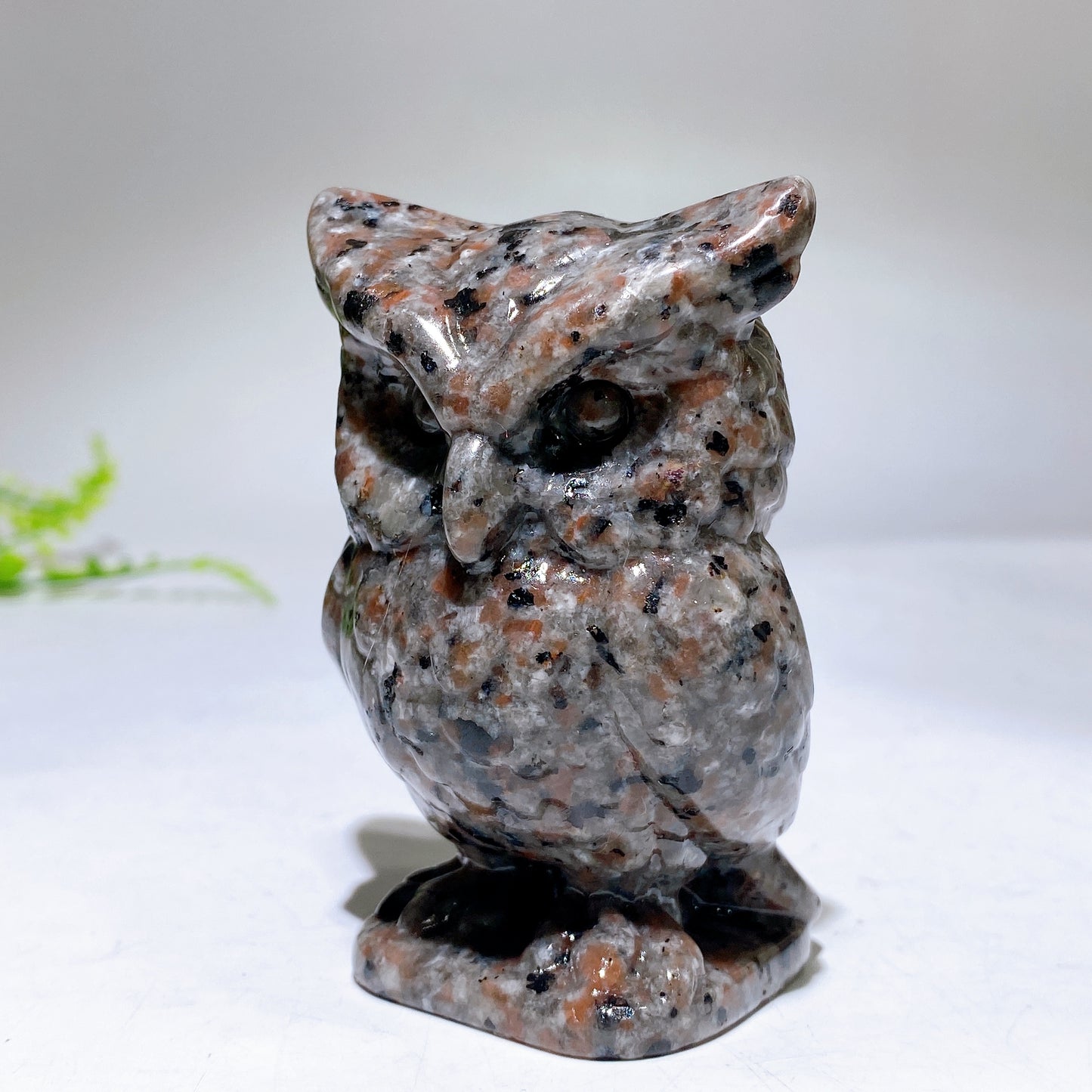 3.1" Natural Black Obsidian Yooperlite Owl Carving Crystal Healing Bulk Wholesale