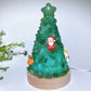 17.5cm Crystal Chips Christmas Tree Shape Lamp with Wooden Base Bulk Wholesale