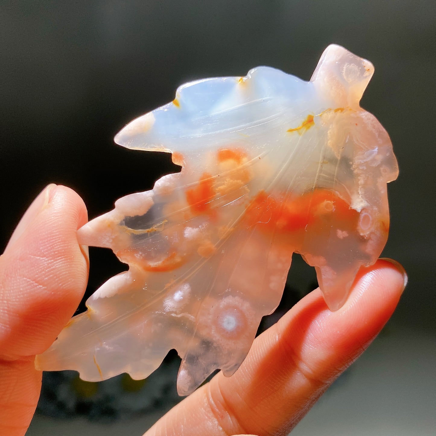 3.2" Crystal Leaf Carving Crystal Healing Bulk Wholesale