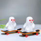 2.3" White Jade Ghost Carving with Skateboard for Halloween Crystal Healing Bulk Wholesale
