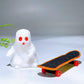 2.3" White Jade Ghost Carving with Skateboard for Halloween Crystal Healing Bulk Wholesale