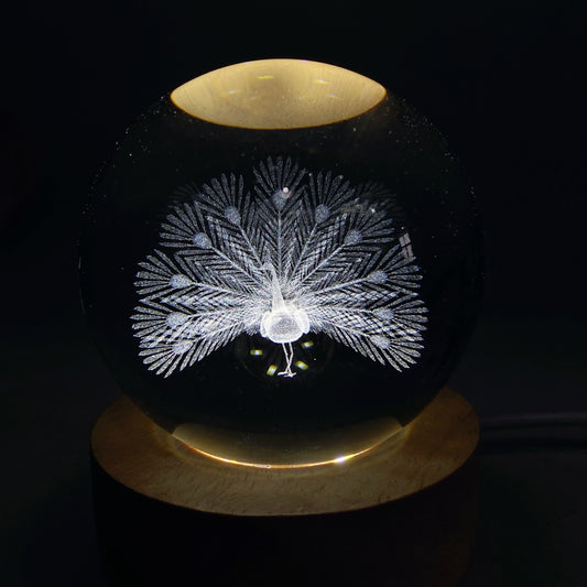 6cm 3D Laser Inner Carvings Glass Sphere Bulk Wholesale