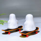 2.3" White Jade Ghost Carving with Skateboard for Halloween Crystal Healing Bulk Wholesale