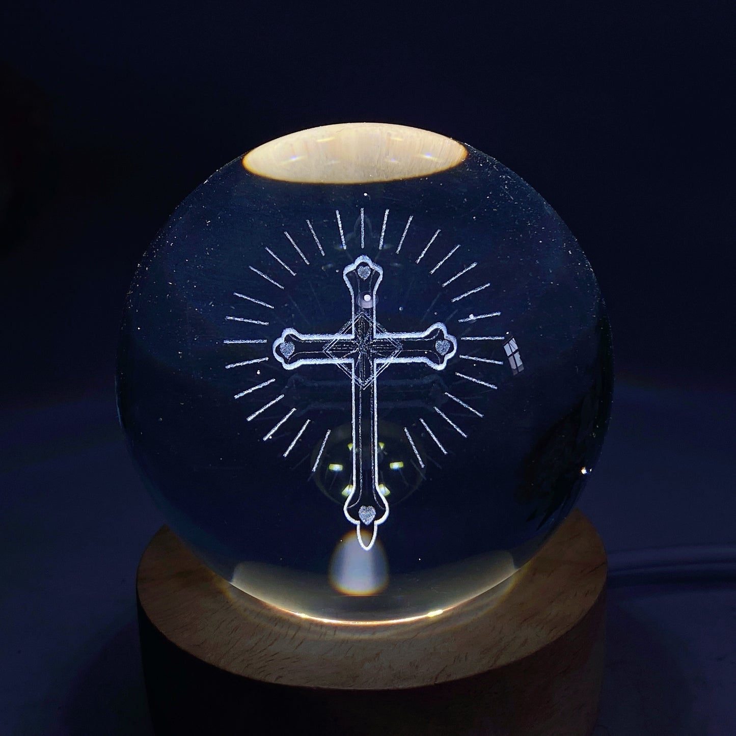 6cm 3D Laser Inner Carvings Glass Sphere Bulk Wholesale
