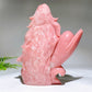 Unique Hand Carved Natural Pink Opal Mermaid Dolphin Coral Wave Free Form Crystal Healing Bulk Wholesale