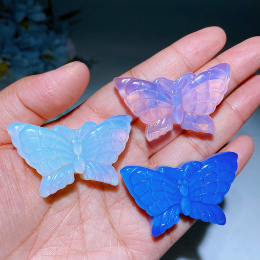 1.9" Opalite Butterfly Carving Crystal Healing Bulk Wholesale