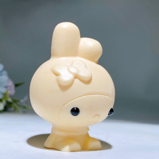 3.0" Ivory Nut Melody Carving Crystal Healing Bulk Wholesale