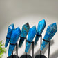 4.2"-5.0" Blue Apatite Wand with Stand Crystal Healing Bulk Wholesale