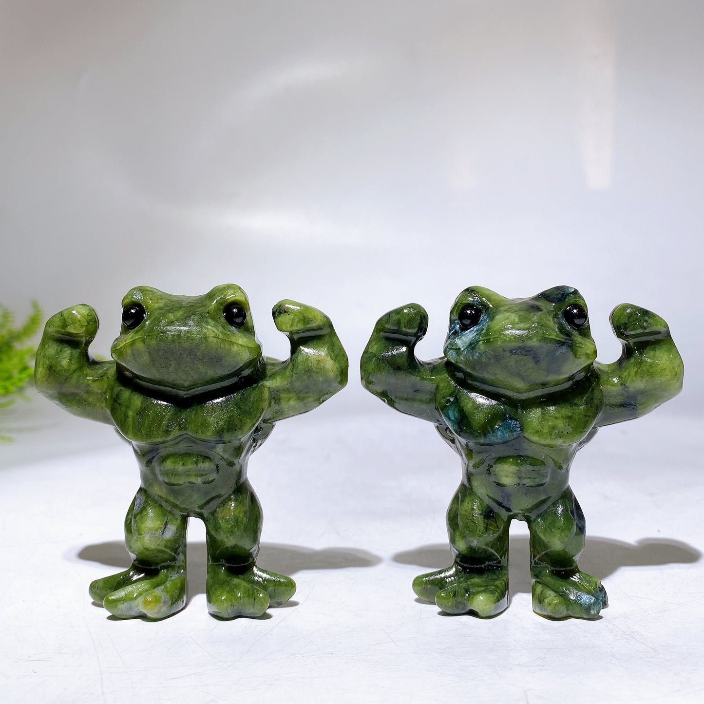 2.8" Natural Serpentine Frog Carving Crystal Wholesale