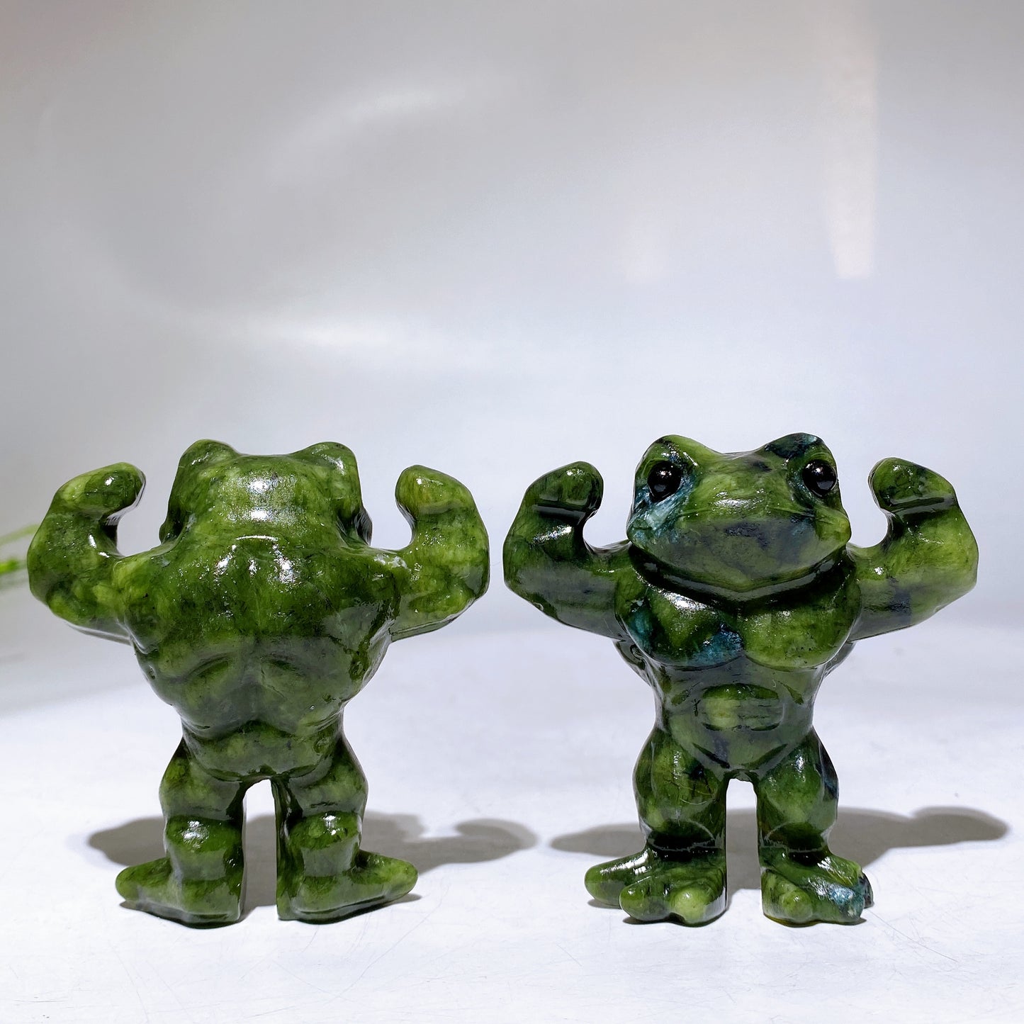 2.8" Natural Serpentine Frog Carving Crystal Wholesale