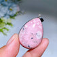 Cooper Silver Plated Peru Rhodonite Drop Shape Pendant Crystal Healing Bulk Wholesale