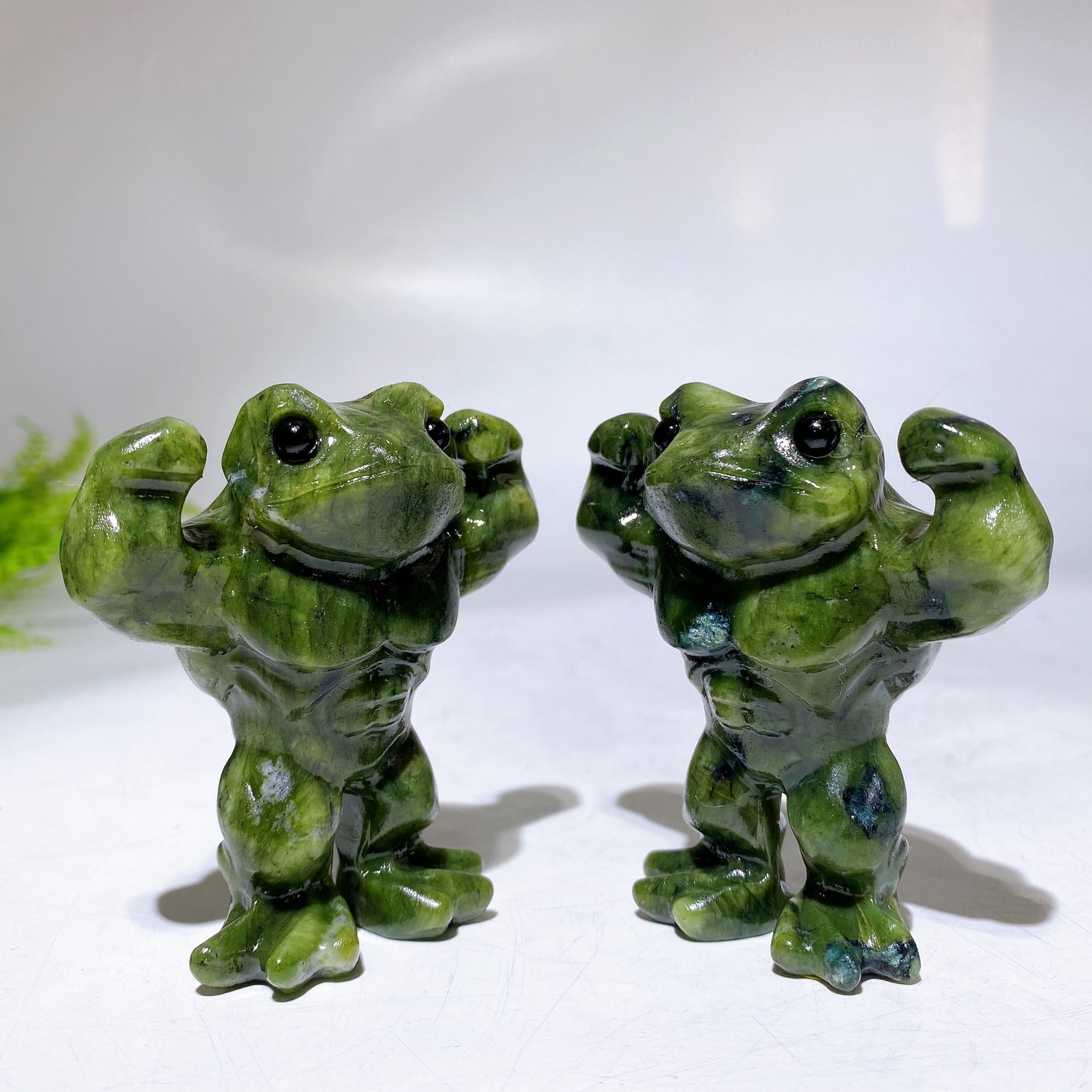 2.8" Natural Serpentine Frog Carving Crystal Wholesale