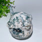 4.0" Fluriote Moss Agate Finsh Carvings Bulk Wholesale