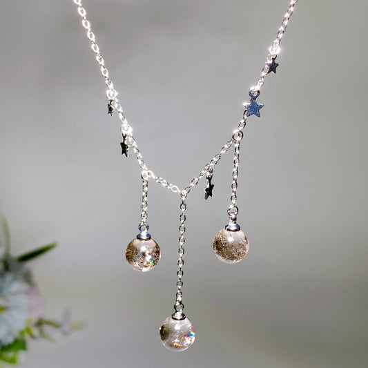 Cooper Silver Plated Crack Smoky Quartz Necklace Crystal Healing Bulk Wholesale