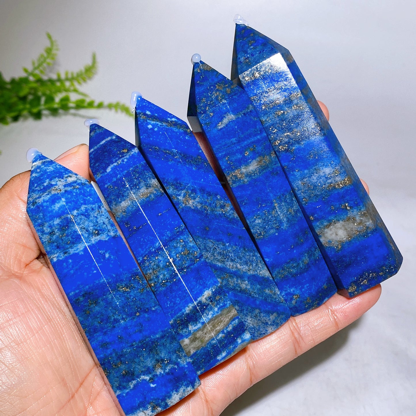 3.5"-4.2" Natural Lapis Lazuli Point Crystal Healing Bulk Wholesale