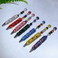 Bling Rhinestone DIY Beadable Twist Ballpoint Pen with Natural Crystal Bead Crystal Healing Bulk Wholesale