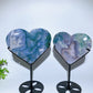 4.0"-6.0" Druzy Moss Agate Heart with Stand Free Form Bulk Wholesale