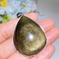 Cooper Silver Plated Golden Obsidian Drop Pendant Crystal Healing Bulk Wholesale