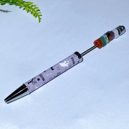 Twist Ballpoint Pen with Natural Crystal Beads for Halloween Christmas Crystal Healing Bulk Wholesale