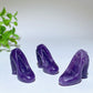 1.3" Purple Mica High-heeled Shoes Carvings Bulk Wholesale