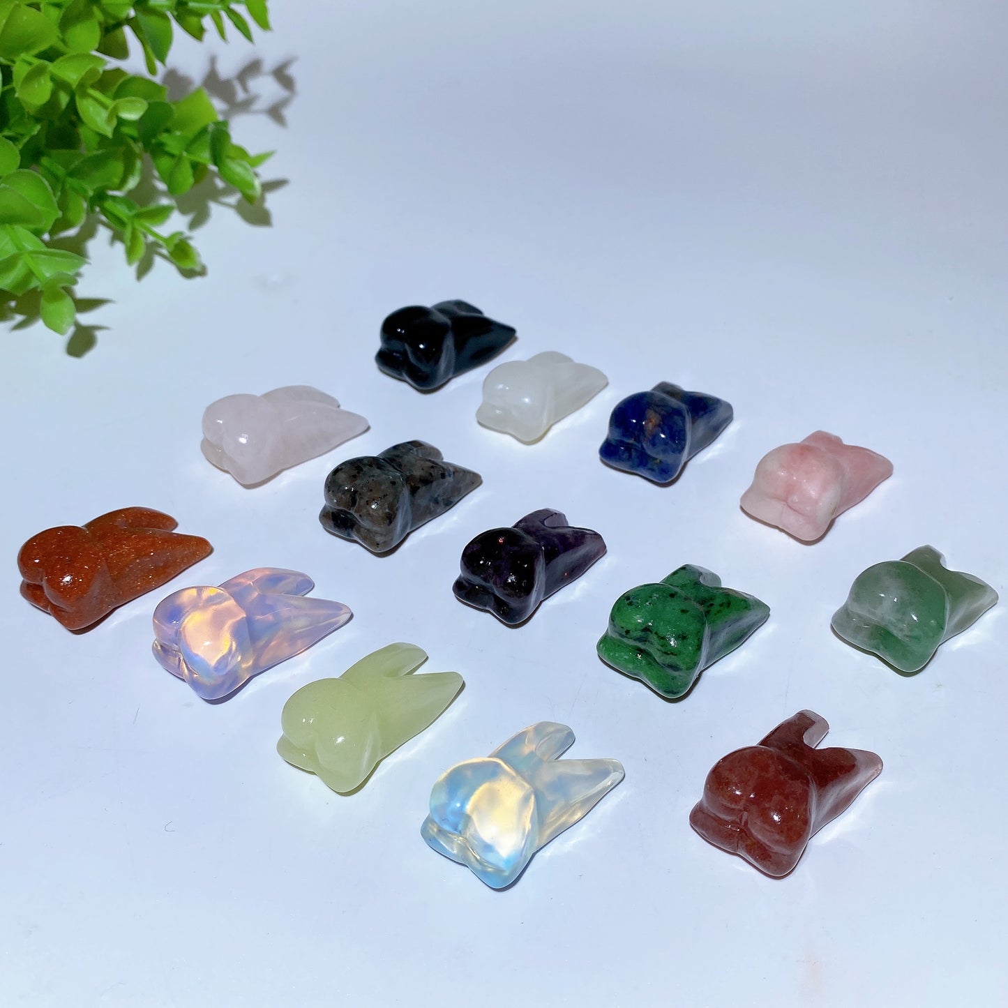 1.3" Mixed Crystal Tooth Carvings Crystal Healing Bulk Wholesale