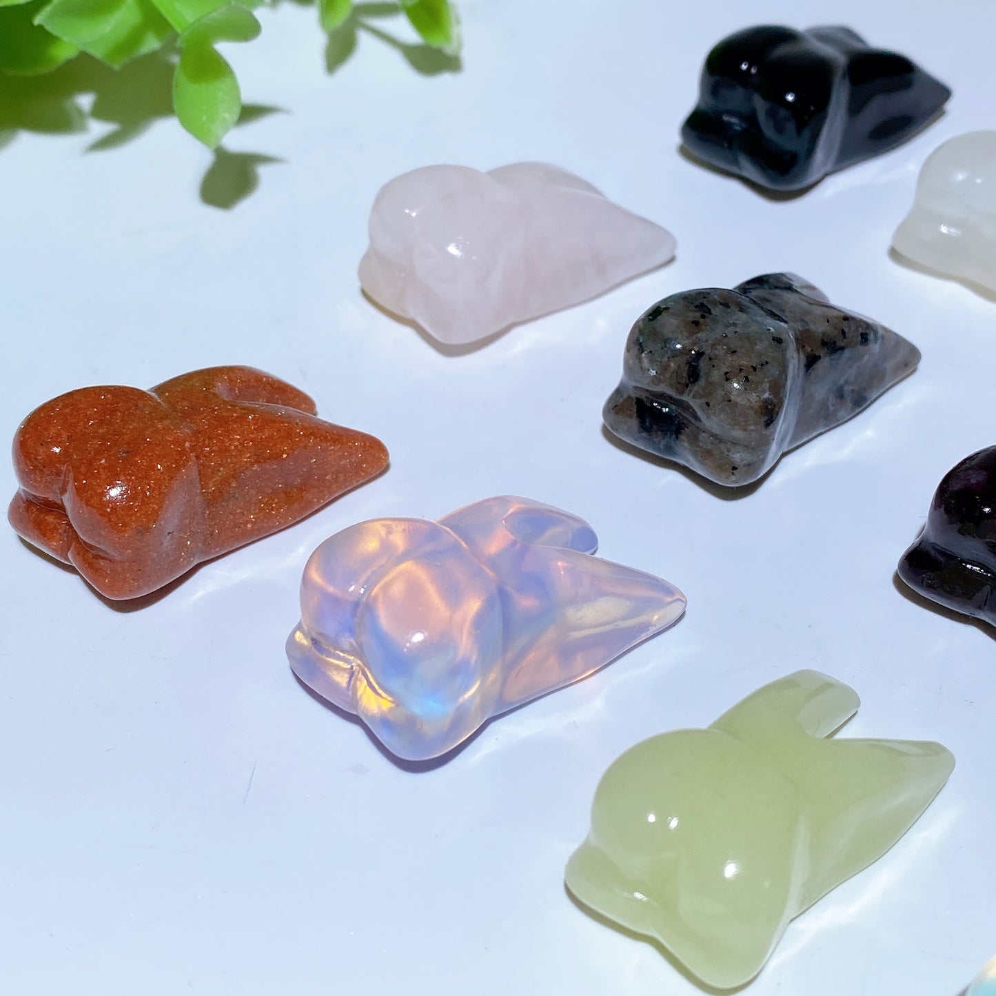 1.3" Mixed Crystal Tooth Carvings Crystal Healing Bulk Wholesale