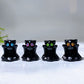 1.6" Black Obsidian Ghost Carving for Halloween Wholesale