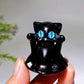 1.6" Black Obsidian Ghost Carving for Halloween Wholesale