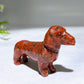 3.1" Natural Crystal Sausage Dog Carving Wholesale
