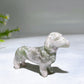 3.1" Natural Crystal Sausage Dog Carving Wholesale