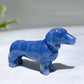 3.1" Natural Crystal Sausage Dog Carving Wholesale