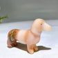3.1" Natural Crystal Sausage Dog Carving Wholesale