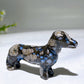 3.1" Natural Crystal Sausage Dog Carving Wholesale