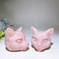 3.3" Pink Opal Cat Carving Crystal Healing Bulk Wholesale