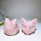 3.3" Pink Opal Cat Carving Crystal Healing Bulk Wholesale
