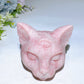 3.3" Pink Opal Cat Carving Crystal Healing Bulk Wholesale