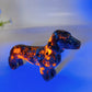 3.1" Natural Crystal Sausage Dog Carving Wholesale