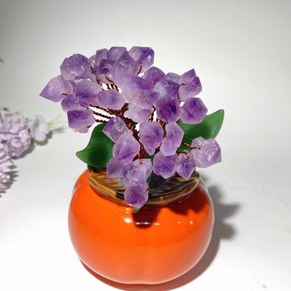 6.0" Amethyst Citrine Treasure Tree Free Form  Crystal Healing Bulk Wholesale