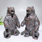 5.8" UV Reactive Natural Yooperlite Bear Carving Wholesale