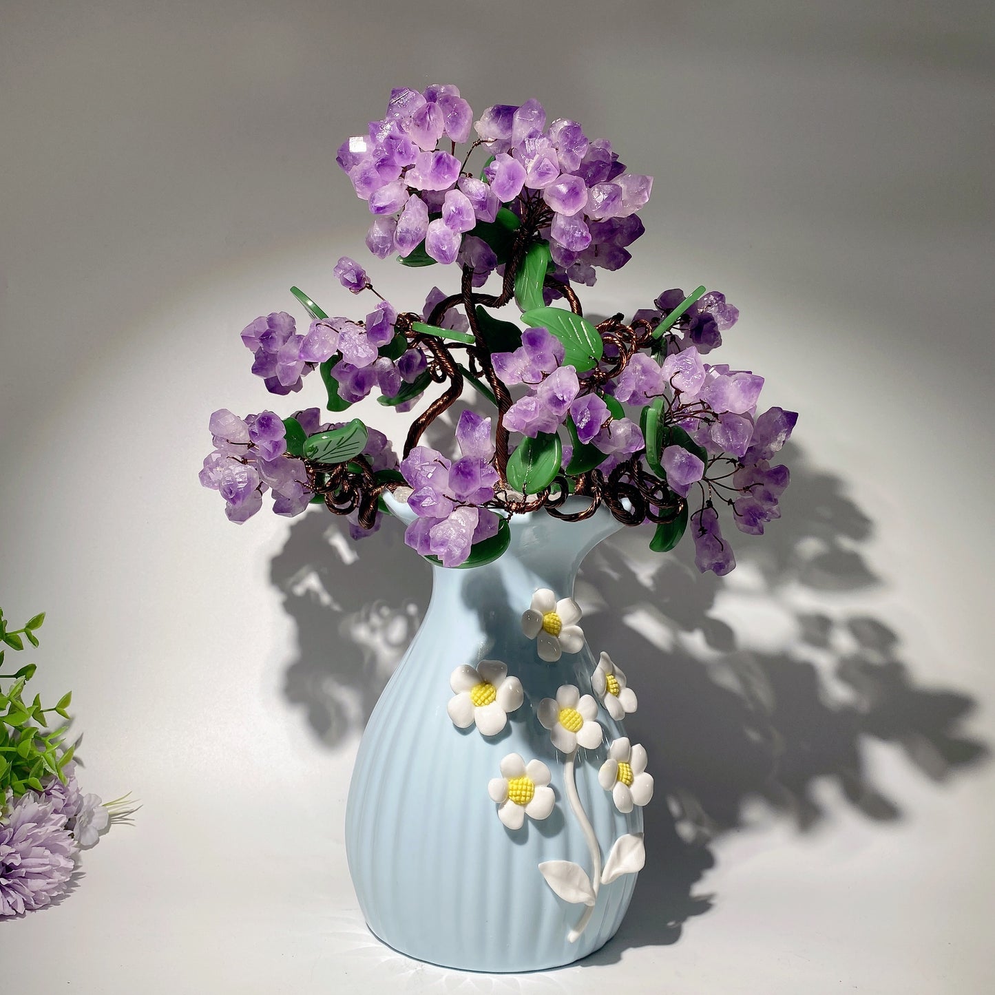 Ceramic Vase with Amethyst Flower Bulk Wholesale